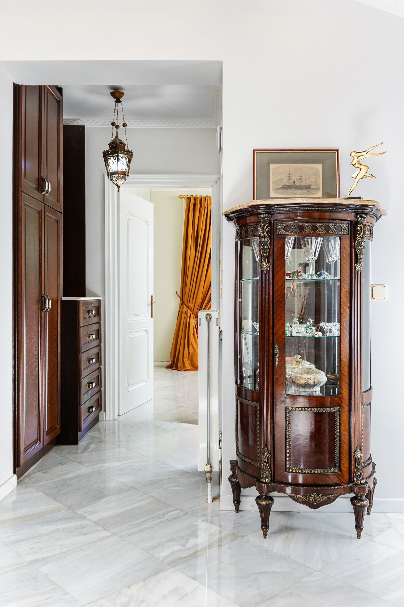 Corridor with classic furniture