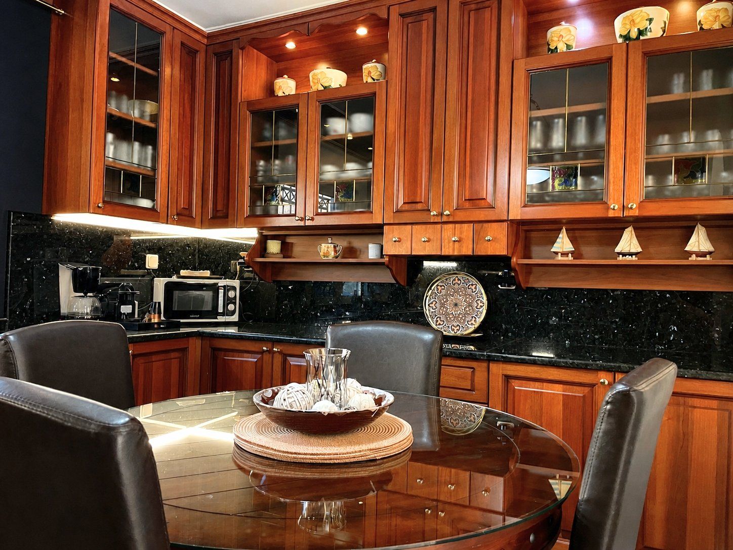 Classic wooden kitchen dining